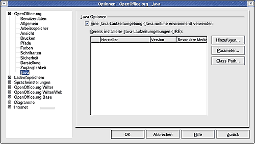 OpenOffice Java einbinden