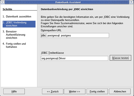OpenOffice PostgreSQL ueber JDBC OpenOffice PostgreSQL ueber JDBC